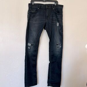 Diesel Jeans Thavar SP NE button and zip Slim Straight Stretch 34W